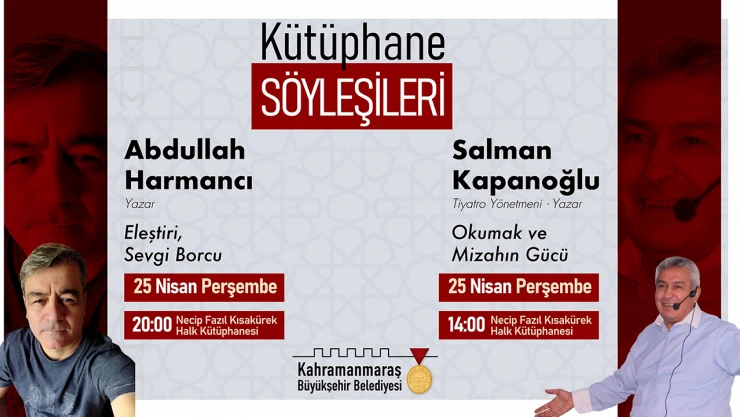 Yazar Harmancı ve Kapanoğlu, okurlarla buluşacak