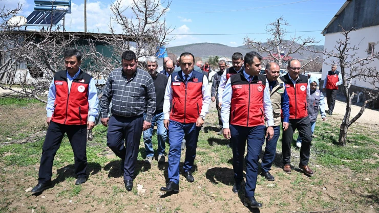 Zirai don felaketi sonrası tarım yetkilileri Kahramanmaraş'ta sahada