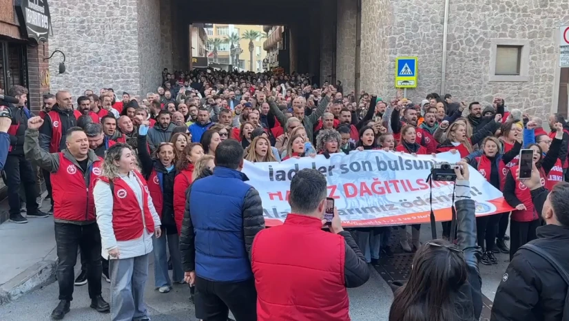 Belediye işçileri sosyal hak eylemlerine devam etti