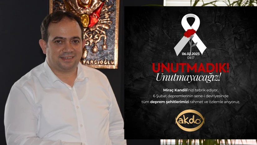 Davarcıoğlu'ndan Miraç Kandili ve 6 Şubat depremlerinin yıldönümü mesajı