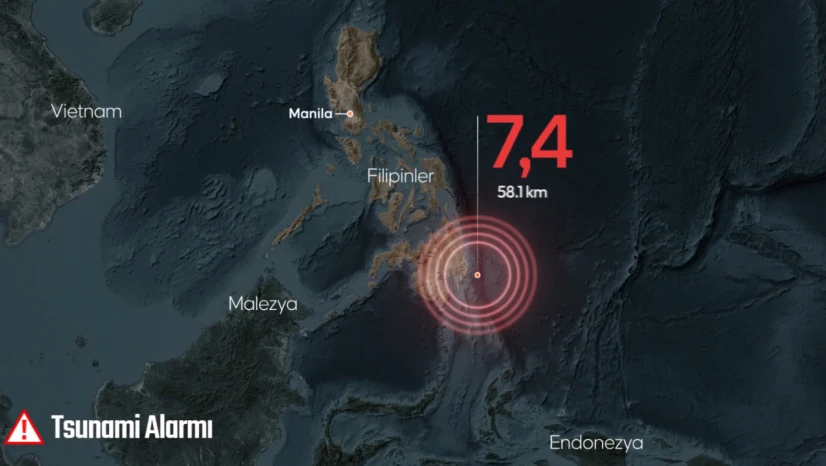 Filipinler'de 7,4 büyüklüğünde deprem! Tsunami uyarısı yapıldı