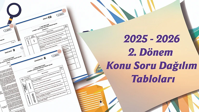 İkinci dönem ortak yazılı sınavlara yönelik örnek sorular yayımlandı