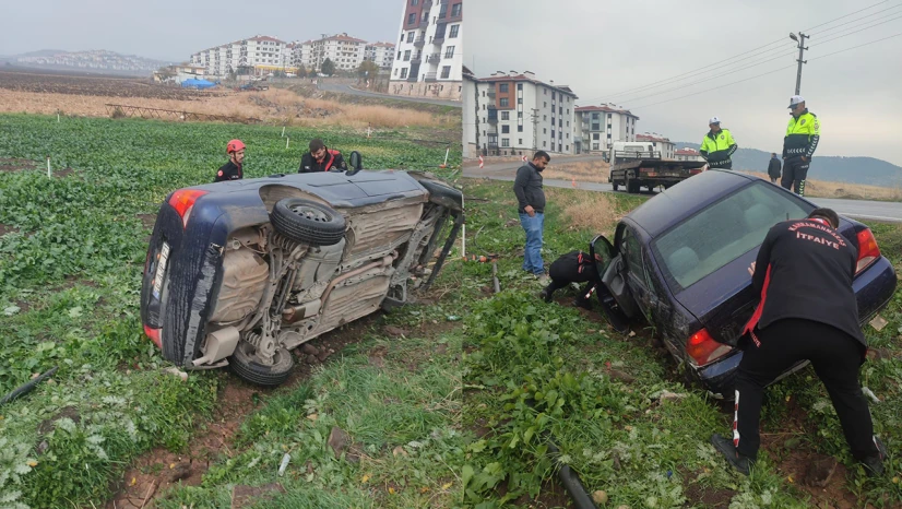 Kahramanmaraş'ta ıslak yol kazaya neden oldu! 1 yaralı