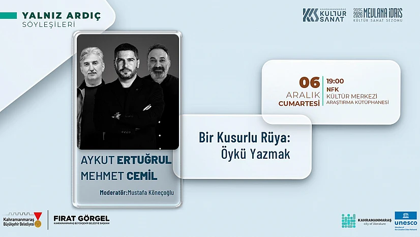 Kültür sanat etkinlikleri yalnız ardıç söyleşileri ile devam edecek