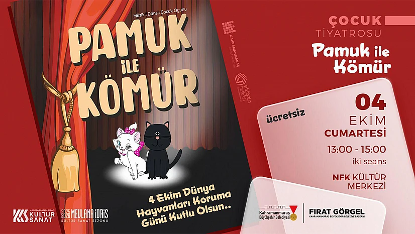 Pamuk ile Kömür 4 Ekim'de Kahramanmaraş'a geliyor