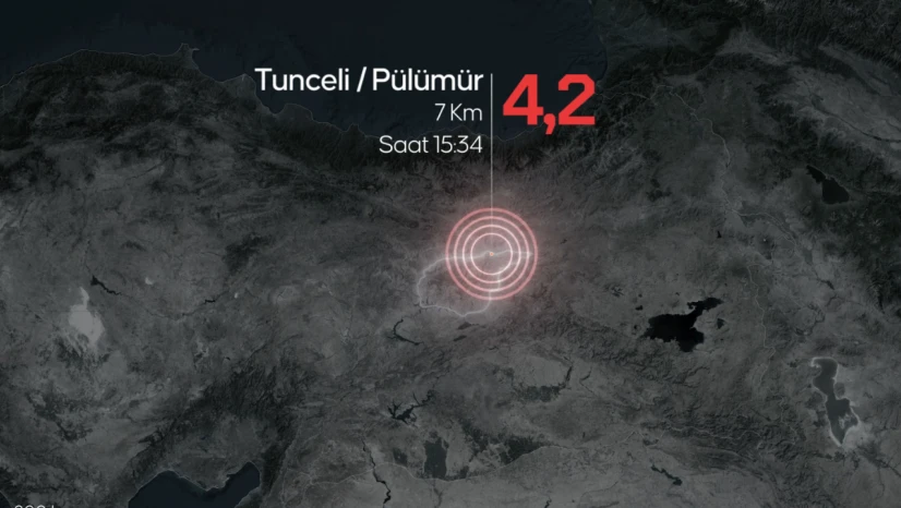 Tunceli'de 4,2 büyüklüğünde deprem