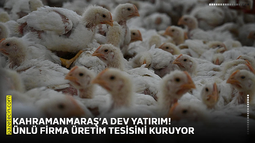 Kahramanmaraş'a dev yatırım! ünlü firma üretim tesisini kuruyor