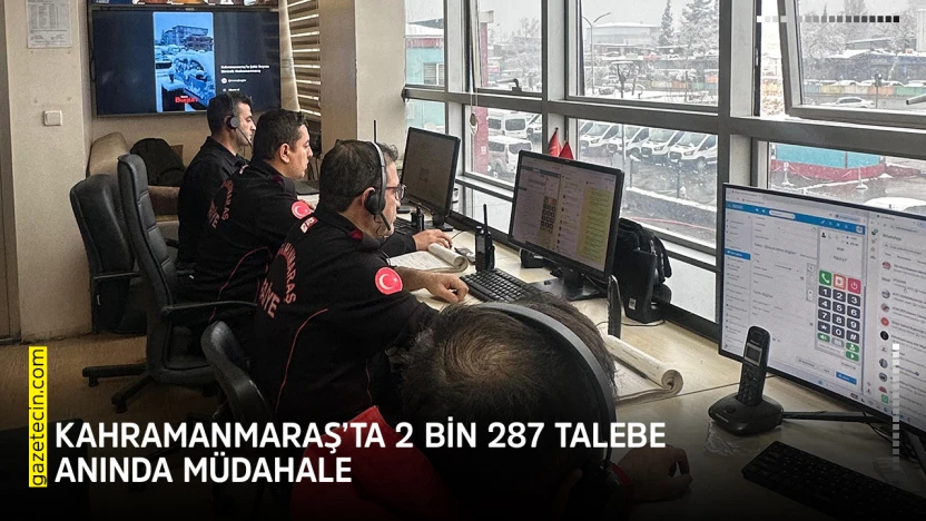 Kahramanmaraş'ta 2 bin 287 talebe anında müdahale