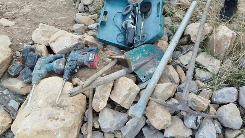 Kahramanmaraş'ta kaçak kazı yapan 6 şüpheli suçüstü yakalandı