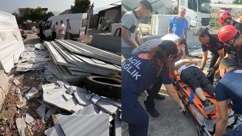 Kahramanmaraş'ta mermer blokların altında kalan 1 kişi öldü, 1 kişi yaralandı
