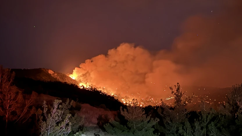 Kahramanmaraş'taki orman yangınında 18 ev boşaltıldı, 3 ev yandı