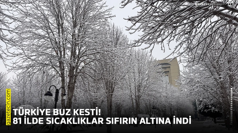 Türkiye buz kesti! 81 ilde sıcaklıklar sıfırın altına indi