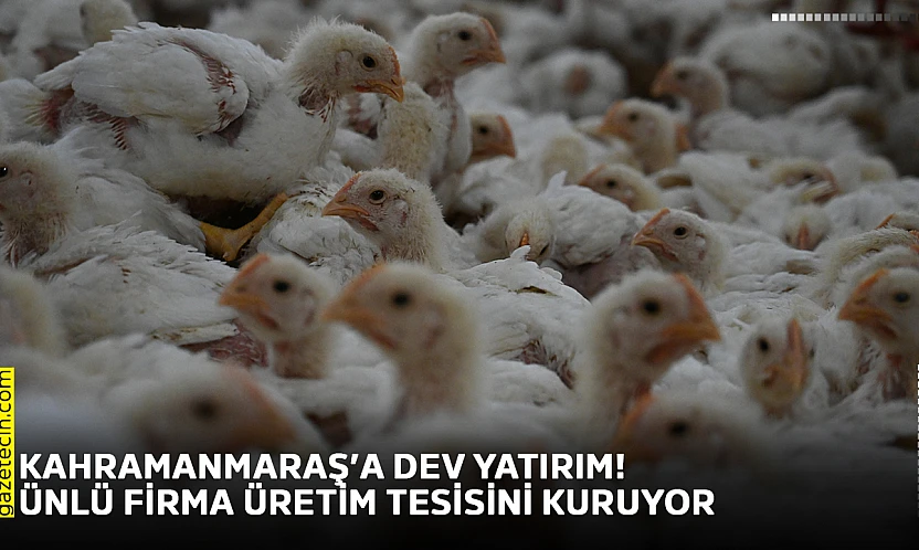 Kahramanmaraş'a dev yatırım! ünlü firma üretim tesisini kuruyor