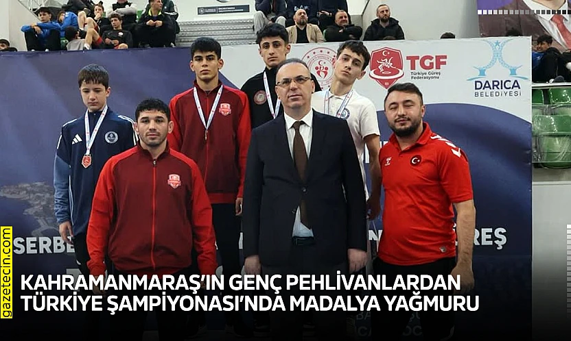 Kahramanmaraş'ın genç pehlivanlardan Türkiye Şampiyonası'nda madalya yağmuru