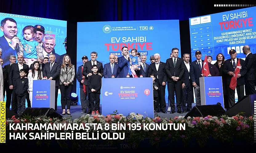 Kahramanmaraş'ta 8 bin 195 konutun hak sahipleri belli oldu