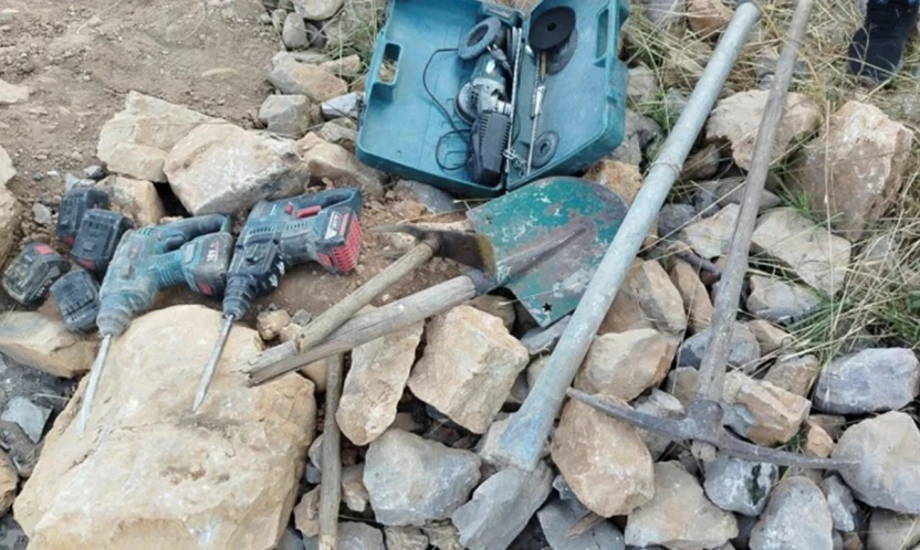 Kahramanmaraş'ta kaçak kazı yapan 6 şüpheli suçüstü yakalandı