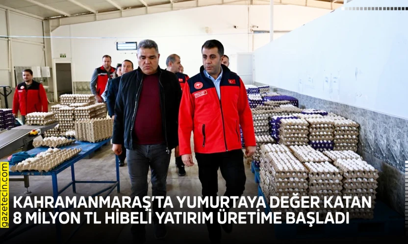 Kahramanmaraş'ta yumurtaya değer katan 8 milyon TL hibeli yatırım üretime başladı