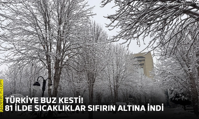 Türkiye buz kesti! 81 ilde sıcaklıklar sıfırın altına indi